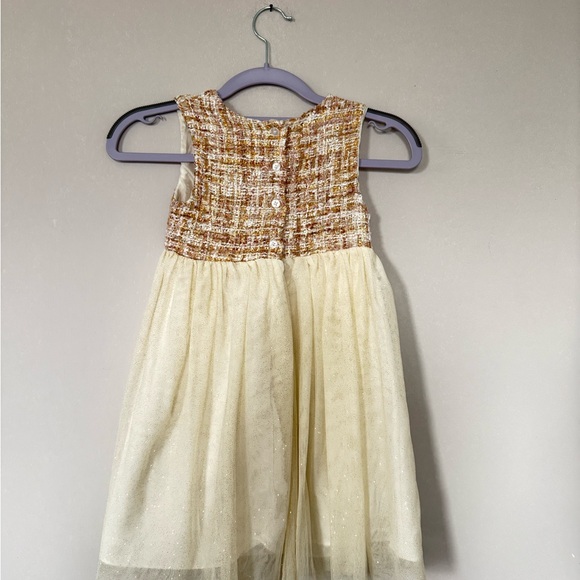 Stylish Cream and Brown Kids Coat and Dress size Toddler girl 6x - Picture 3 of 9